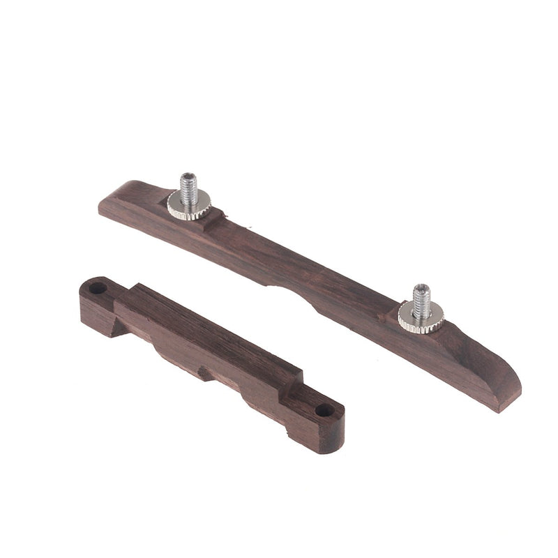 Musiclily 114mm Rosewood Adjustable Compensated Mandolin Bridge Set