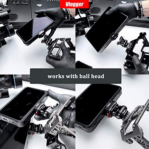 YDP Quick Release Clamp Plate Fast Loading Seat Camera Monitor Bracket Stand Head Platform Mount Base for DSLR Camera Mic Monitor Tripod Head Accessory