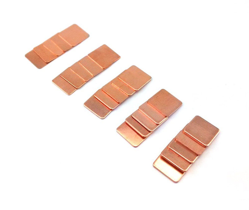 Honbay 25pcs 5 Sizes 15x15mm IC Chipset GPU CPU Thermal Heatsink Copper Pad