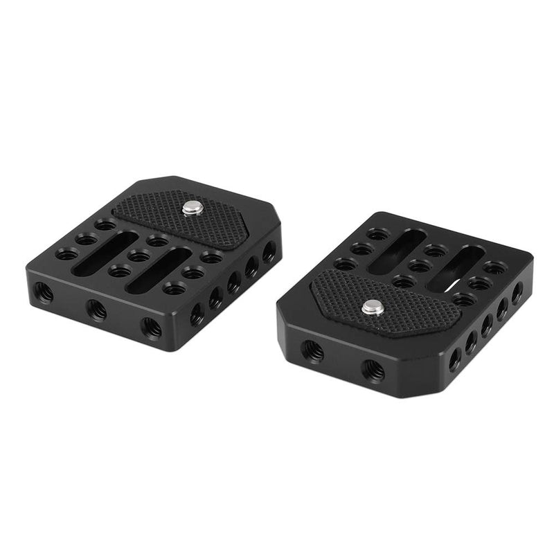 CAMVATE Universal Base Plate with 1/4" Threads Mount for Director's Monitor Cage Kit (2 Pieces)