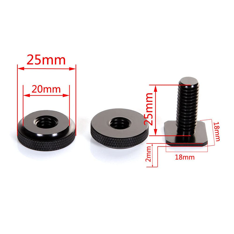 FocusFoto 3/8" to Cold Shoe Screw Adapter for Camera Hot Shoe Mount Double Nut Umbrella Flash Bracket Holder Ballhead