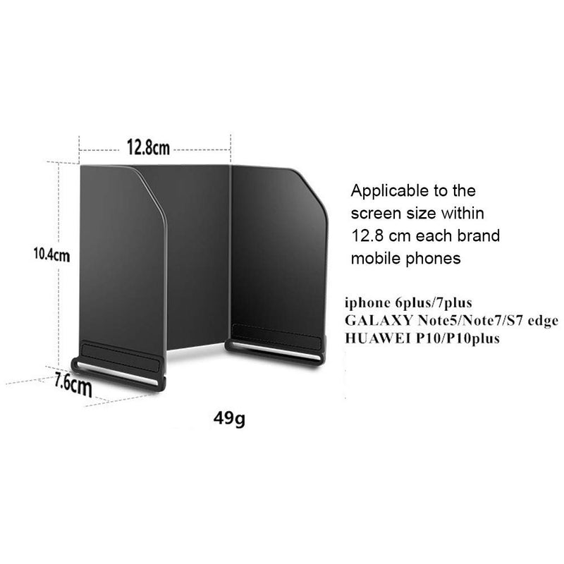 Hooshion Remote Controller Phone Monitor Sun hood Sunshade Cover Hood Smartphone Tablet iPad Sun Shade for DJI MAVIC PRO Mavic air Inspire / PHANTOM 3 4 M600 OSMO Accessories (< 128mm, Black) < 128mm