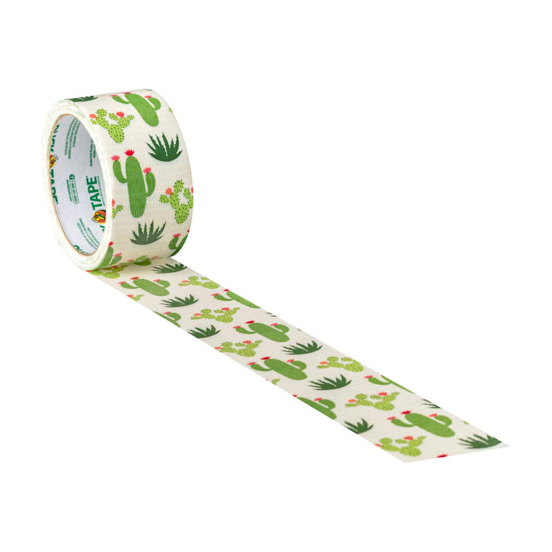 Duck Brand 241789 Printed Duct Tape Single Roll, 1.88 Inches x 10 Yards, Cacti