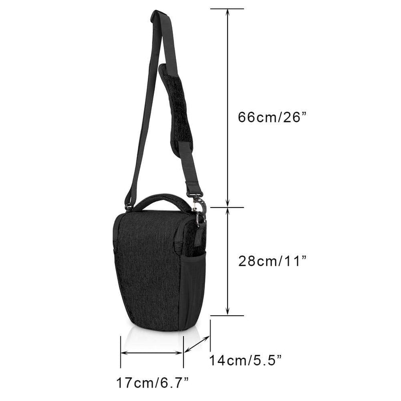 CADeN DSLR/SLR Camera Shoulder Bag Case with Adjustable Shoulder Strap, Compatible for Nikon, Canon, Sony Mirrorless Cameras Waterproof (Large) Large