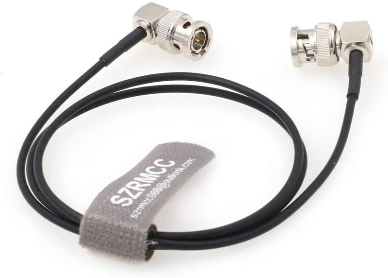 SZRMCC Right Angle BNC to Right Angle BNC RG174 75ohm HD SDI 3G Flexible Soft Video Coaxial RF Cable for Blackmagic ARRI RED Camera Monitor Radio (60cm) 60cm