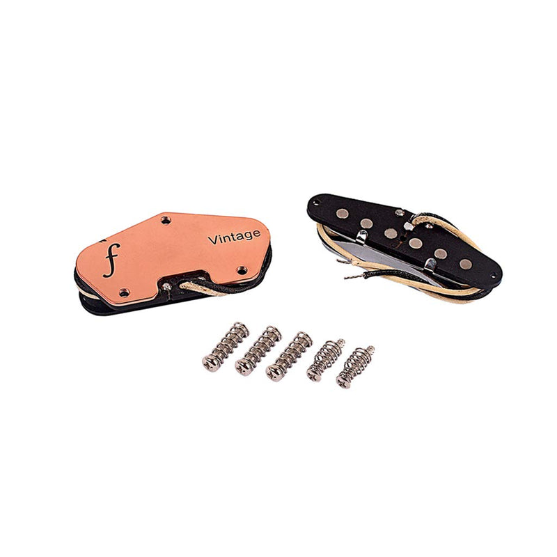 Alnicov Noiseless Vintage Guitar Pickups Set Neck and Bridge Pickup For Tele Telecaster Style Electric Guitar Parts Replacement With F mark