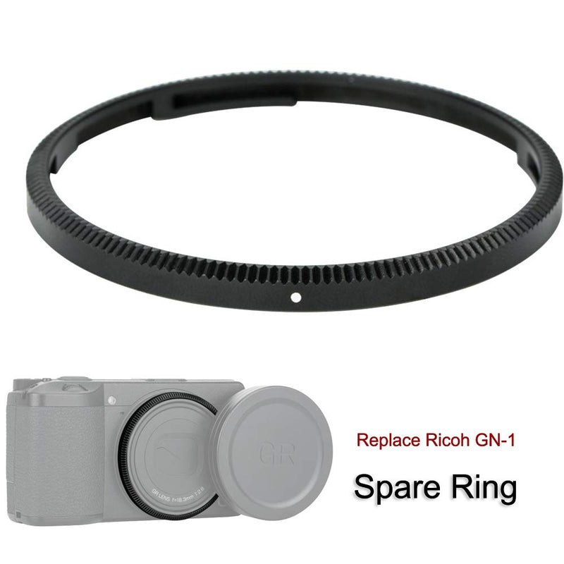 Metal Ring Cap for Ricoh GR III GR3 GRIII, Replace GN-1 Original Ring Camera Lens Decoration-Black BLACK