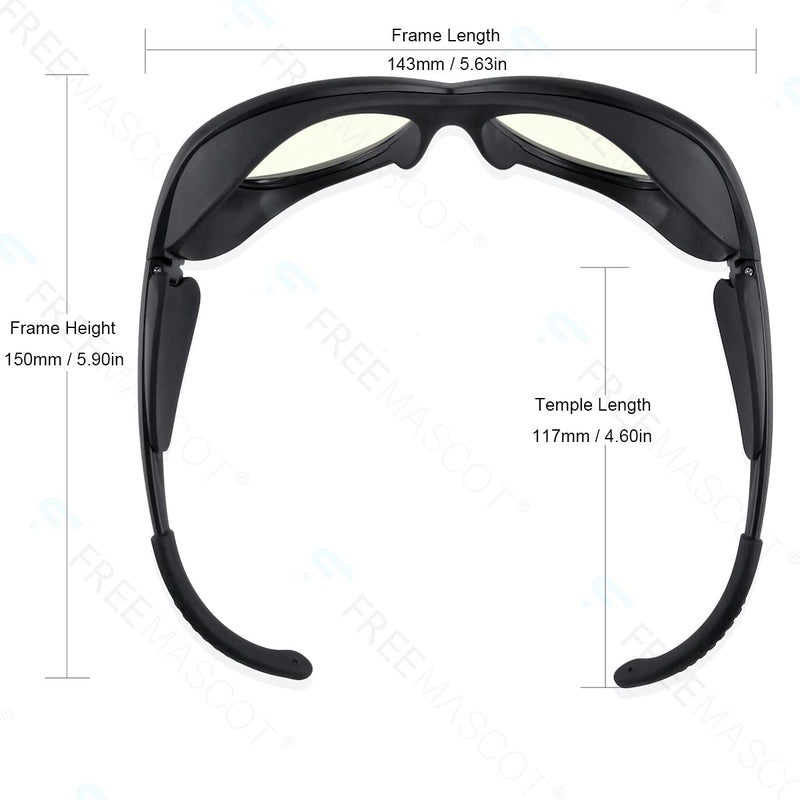 FreeMascot OD 6+ 9000nm-11000nm / 10600nm Wavelength CO2 Laser Safety Glasses Frame Style 2