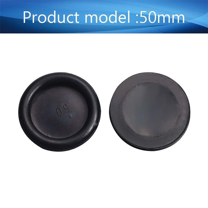 [AUSTRALIA] - Fielect Rubber Grommet 10Pcs 50mm Mounting Dia Oil Resistant Armature Rubber Grommets for Wiring Cable Black 10Pcs Hole Dia:50mm 