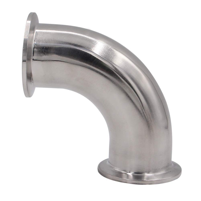 DERNORD 1-1/2" Tube OD Elbow 90 Degree Sanitary Pipe Fitting SS304 Tri Clamp 1.5 Inch