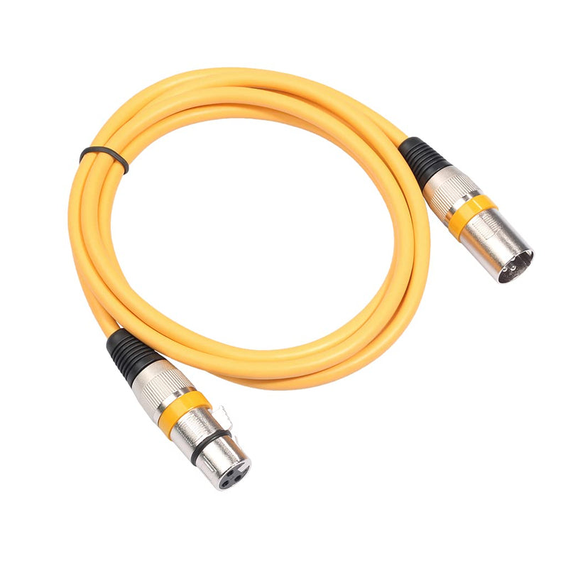 XLR Male to Female Microphone Cable Audio Mic Extension Cable Colored Snake Cables (1m, Multicolor 5-Pack)