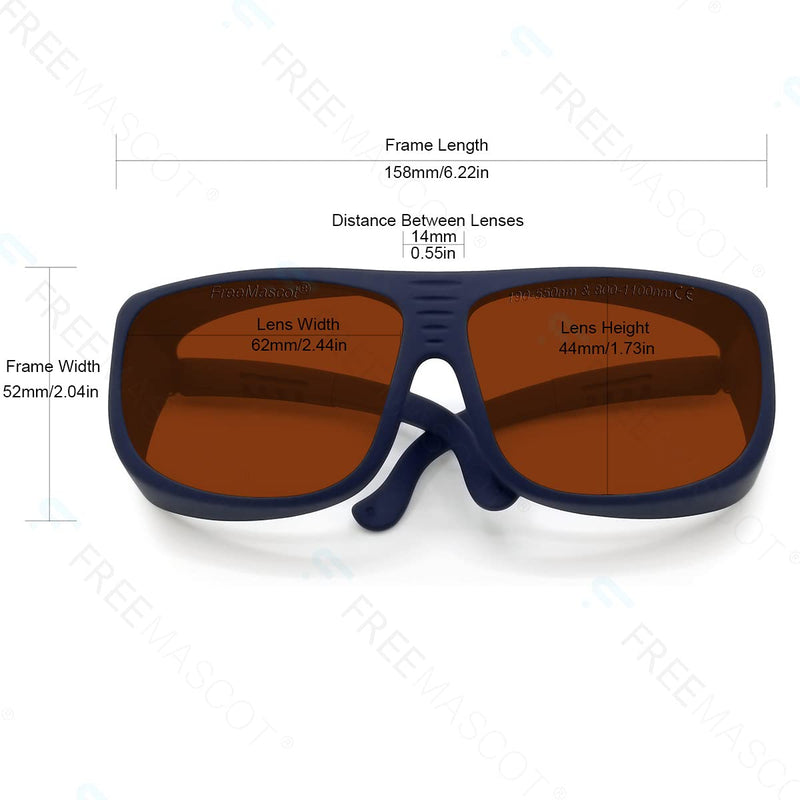 FreeMascot OD 6+ 190nm-550nm / 800nm-1100nm Wavelength Professional Laser Safety Glasses Style 5