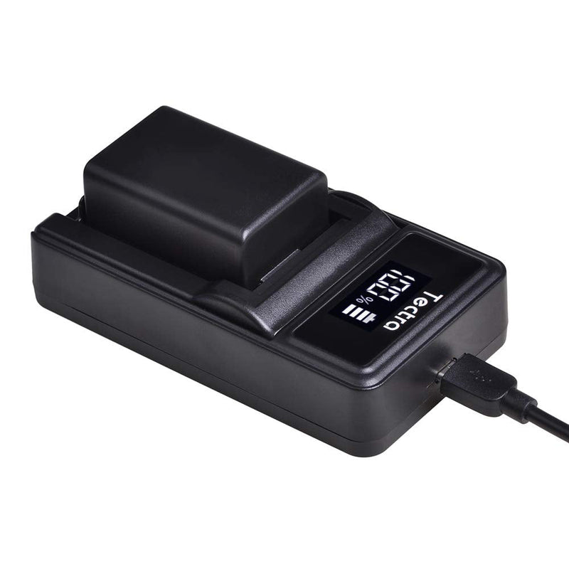 Tectra 2 Pack DMW-BMB9 DMW-BMB9E DMW-BMB9PP Battery and LED USB Charger for Panasonic Lumix DC-FZ80, DMC-FZ40K, DMC-FZ45K, DMC-FZ47K, DMC-FZ48K, DMC-FZ60, DMC-FZ70, DMC-FZ100, DMC-FZ150 Digital Camera