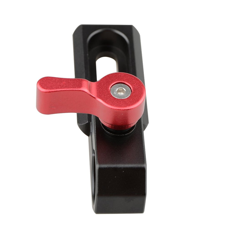 CAMVATE 15mm Single Rod Clamp with NATO Rail(Red)