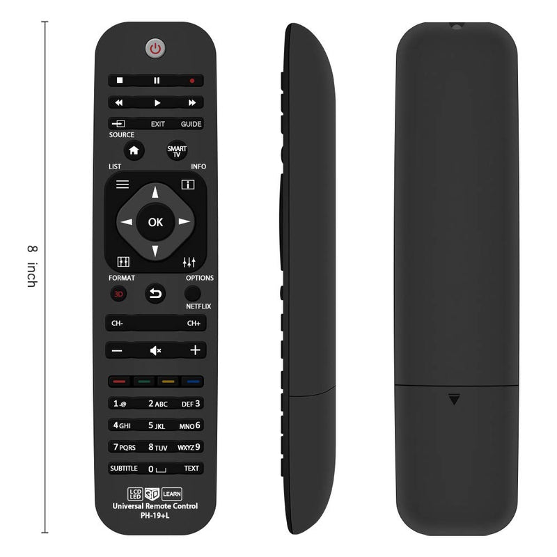 Gvirtue Universal Remote Control for Philips Brand TV, URMT41JHG003, URMT39JHG001, URMT39JHG002, URMT39JHG003, URMT41JHG006, URMT41JHG010 (PH-19) PH-19