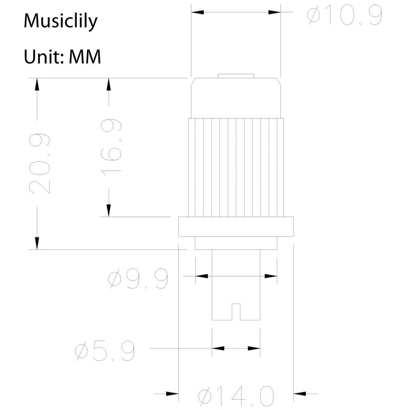 Musiclily ABR-1 Style Tune-o-matic Bridge and Tailpiece Set for Epiphone Les Paul Replacement, Black