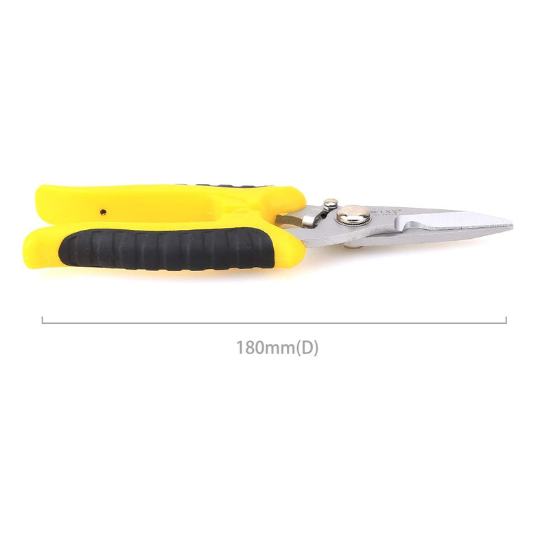 WL-9015Z Stainless Steel Muti-Purpose Yellow Scissors For Fiber Kelvar Precision Scissor