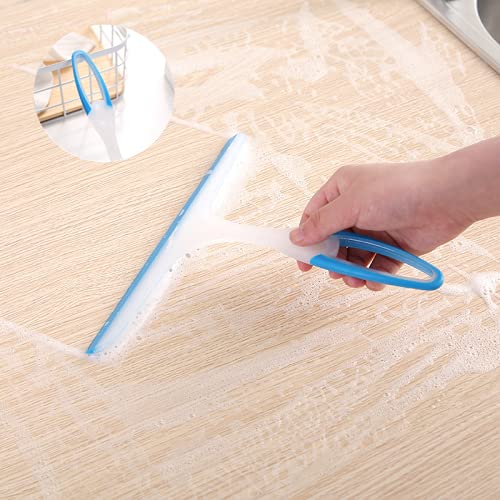 3 pcs Silica Gel Window Squeegees,Shower Squeegees for Bathroom,Glass Screen Cleaning,Rubber Blade,Glass Tabletop Cleaning Scraper