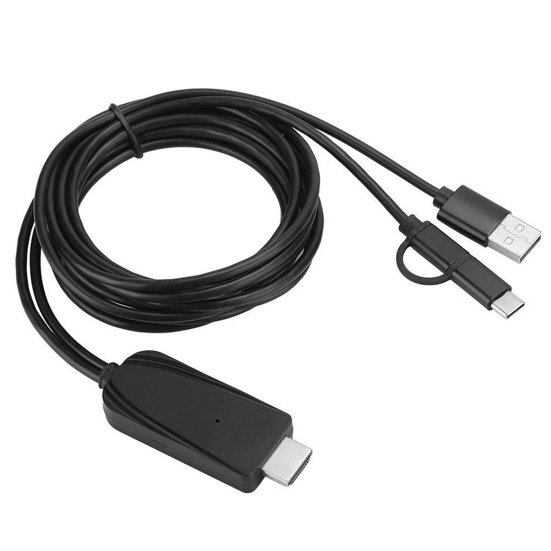awstroe Support Bluetooth/Miraplug APP Screen Mirroring Cabl USB/Type-C HDMI Cable, for TV for Projector for Monitor
