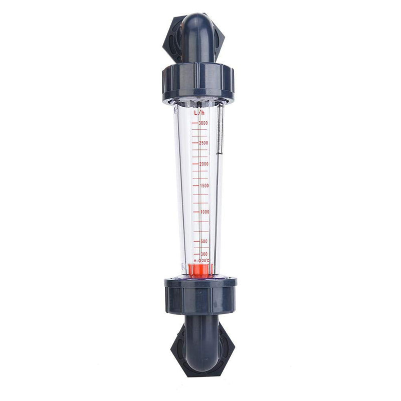 Tube Type Flowmeter, Liquid Flowmeter ABS Plastic Waterflow Meter 300-3000LPH Male Thread ZG3/4- NPT3/4 Elbow Liquid Flowmeter
