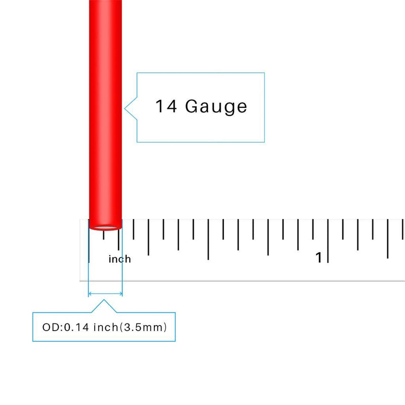 BNTECHGO 14 Gauge Silicone Wire 10 ft red and 10 ft Black Flexible 14 AWG Stranded Copper Wire 14 gauge silicone wire 10ft and 10ft silicone wire red and black