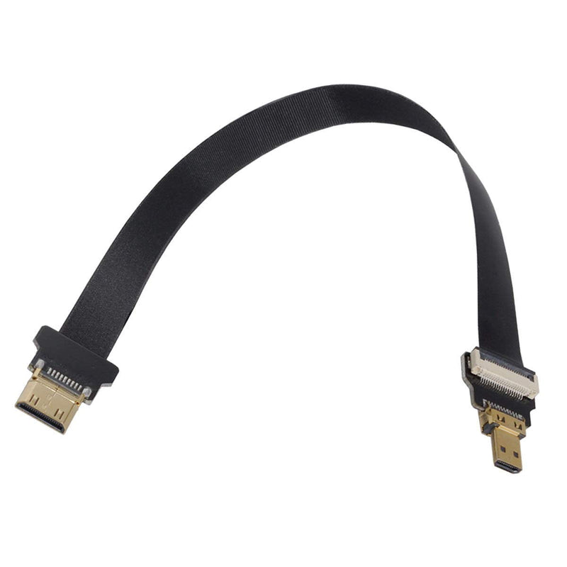 Xiwai CYFPV Mini HDMI Male to Micro HDMI Male Extension FPC Flat Cable 1080P for FPV HDTV Multicopter Aerial Photography (0.2M)