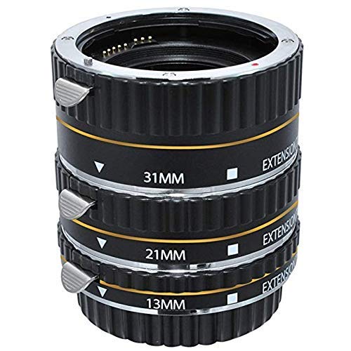 eCostConnection Auto-Focus Macro Extension Tube Set for Canon 5D Mark II, Mark III, 6D, 70D, 7D, 60D, Rebel T2i, T3i, T4i, T5i, SL1 Cameras & Microfiber Cloth Extension Tubes for Canon