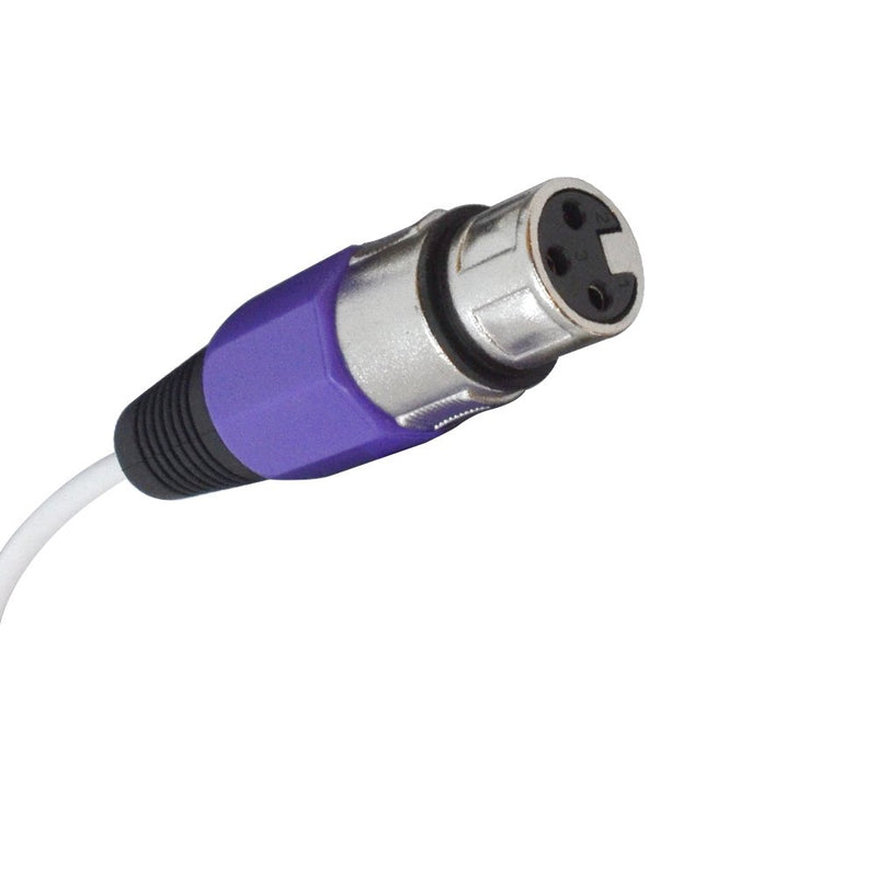 [AUSTRALIA] - Seismic Audio - SASN4P - 4 Channel 2 Foot XLR Snake Cable with Purple Cable Shell - Balanced Shielded Audio Frequency Control Patch Cable Snake 2' 