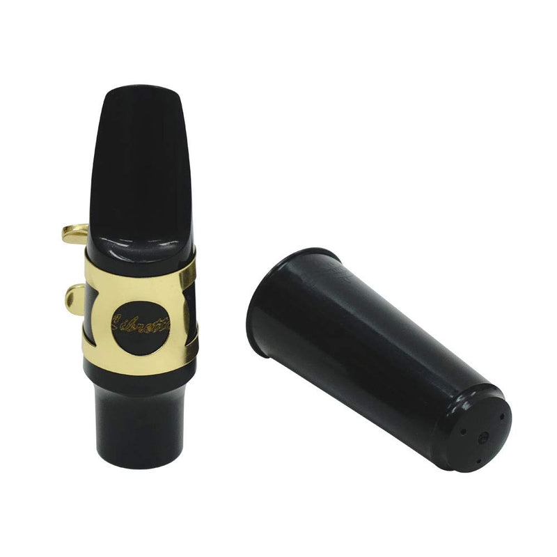 Libretto Tenor Saxophone Mouthpiece Kit, Giftable Standard Mouthpiece Set: ABS 5C Mouthpiece, Plastic Cap, Gold Lacquered Ligature. Finely Designed for Beginners and Intermediates on the Music Way