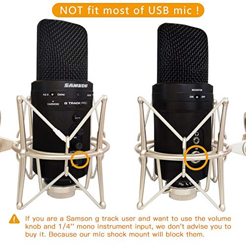 Boseen Microphone Shock Mount Mic Holder - Anti Vibration Spider Shockmount Compatible with Many Condenser Mics Like AT2020 MXL 770 MXL 990 Samson G Track Pro Rode Procaster NT1-A Neumann U87 etc. silver