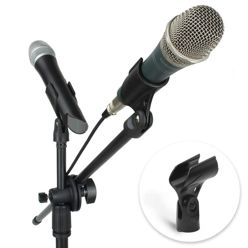 [AUSTRALIA] - pengxiaomei 4 Pack Universal Microphone Mic Clip Holder for Mic Stand with 5/8" Male to 3/8" Female Adapter 