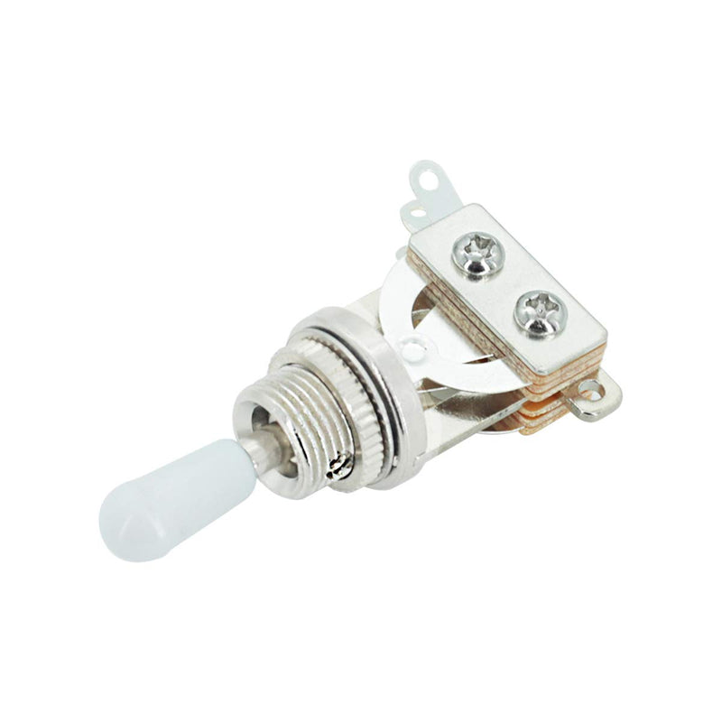 DEVMO White Tip 3 Way Switch Pickup Electric Guitar Selector Compatible with Gibon Toggle Les Paul Epiphone