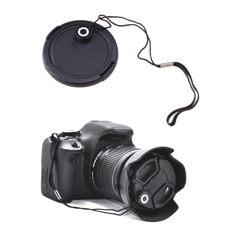 LRONG 10pcs Flexible Camera Lens Cap Keeper Holder, SLR Camera Lens Cap Belt Holder, Prevent Lens Cap Loss, Compatible with Nikon/Sony/Fuji/Olympus/Panasonic SLR Cameras