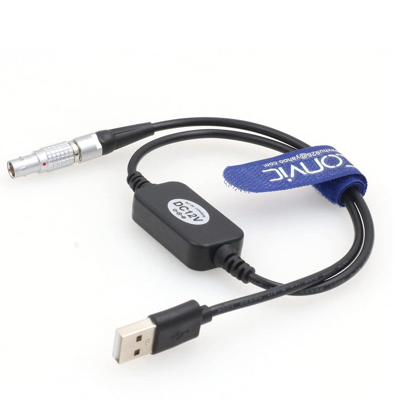 Eonvic 12V USB to 2 Pin Power Adapter Cable for Samll HD Teradek Bolt Pro