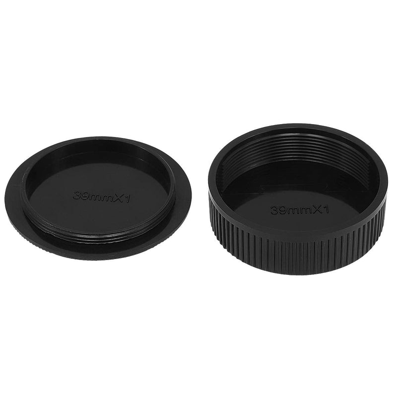 Haoge Camera Body Cap and Rear Lens Cap Cover for Leica L39 M39 39mm Screw Mount Camera Lens for Leica L39 M39 39mm Mount