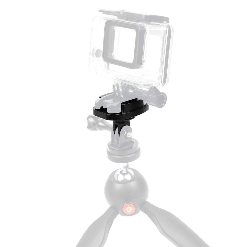 [AUSTRALIA] - FEICHAO Aluminum CNC Quick Release Tripod Mount with 1/4 Adapter Buckle Base Interface Compatible for Hero 8 7 6 5 4 3 and Other Sports Camera (Mount Board + 1/4 Adapter) Mount Board + 1/4 Adapter 