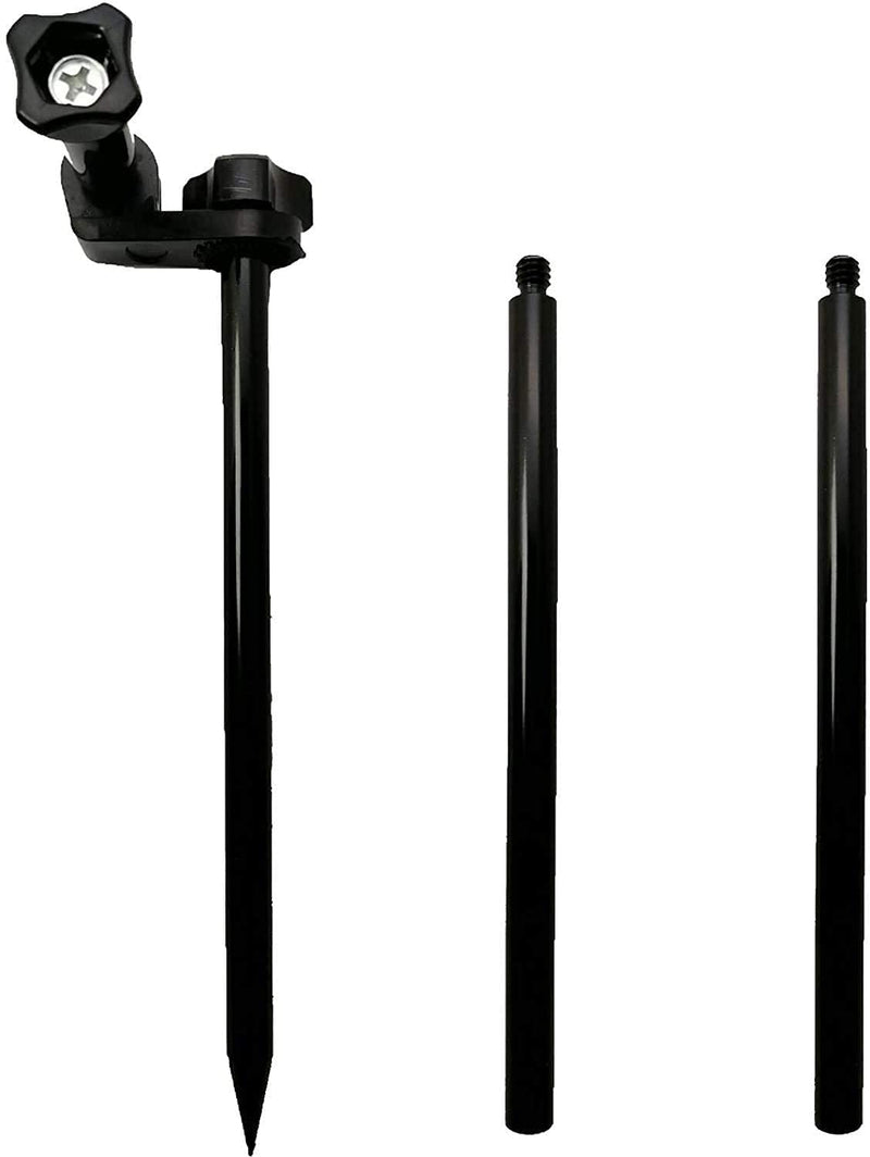 Cameras Ground Stake Spike Tripod Mount w/ 1/4'' - 20 Ball Head - Adjustable Length and Tilt - for Action Camera,Trail Cameras, Smartphones,Perfect The Beach,ski Slopes,Ideal Downhill Mountain Biking