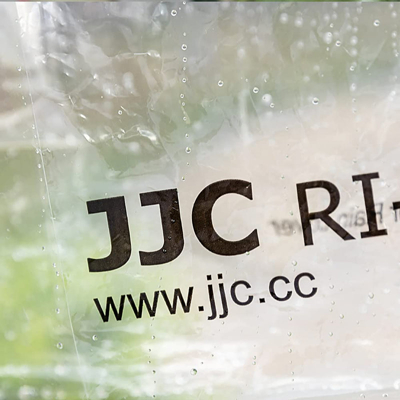 DSLR Camera Rain Cover JJC Rain Coat Sleeve Protector for Canon Nikon Fujifilm Sony Olympus Panasonic Tamron Sigma with a Lens up to 18" PE Material Totally See-Through -4 Pack 4-Pack