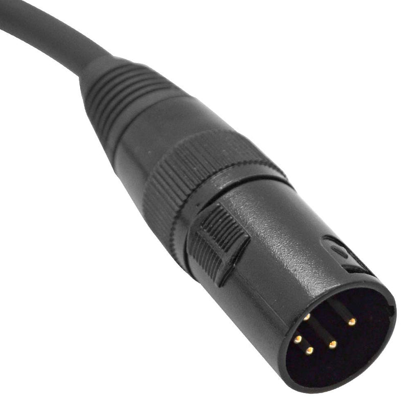 [AUSTRALIA] - Seismic Audio - SAPT516-6 Inch 3 Pin XLR Female to 5 Pin XLR Male DMX Turnaround Adapter Cable for PA DJ Equipment - XLR3F to XLR5M 