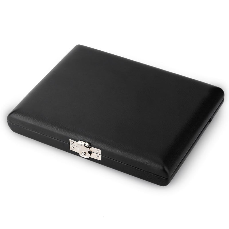 Saxophone Clarinet Reed Case, PU Leather Cover Reed Storage Case Container Box with Slots for 6pcs Reeds