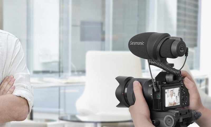 [AUSTRALIA] - Saramonic Shotgun Microphone for DSLR, Mirrorless, Video Cameras, Smartphones & Tablets (CamMic) Plug-in-Powered 