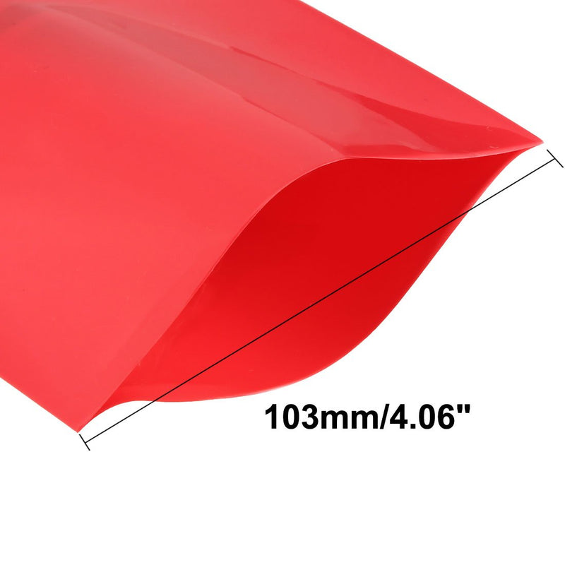 uxcell Battery Wrap PVC Heat Shrink Tubing 103mm Flat Width for 18650 5 Meter Length Red