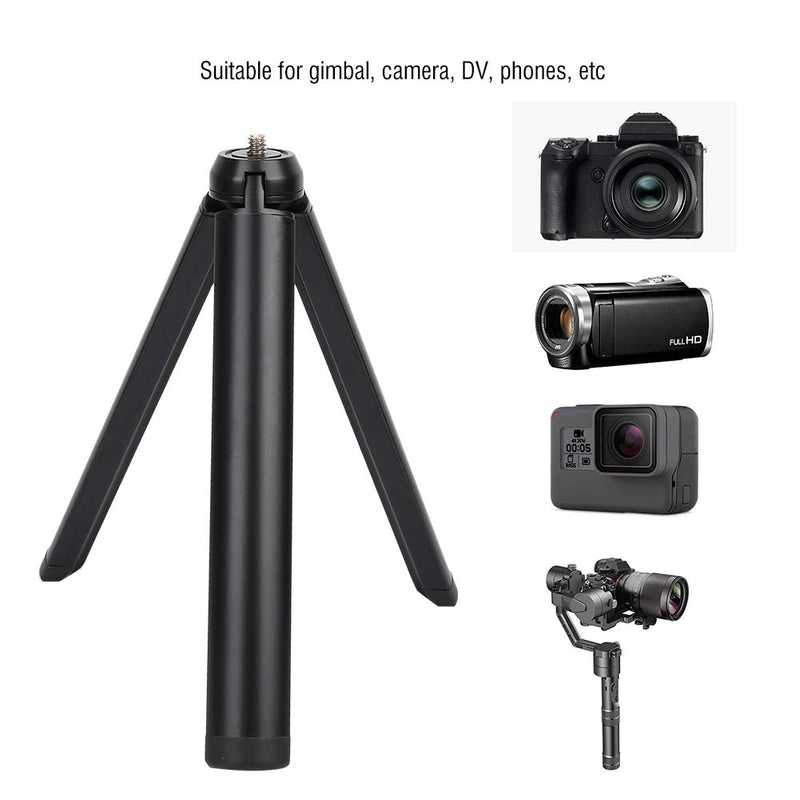 Mini Table Tripod, Portable Compact Desktop Tabletop Tripod, Mini Aluminium Alloy Heavy Load Tripod with 1/4 Screw for Gimbal for DSLR Cameras