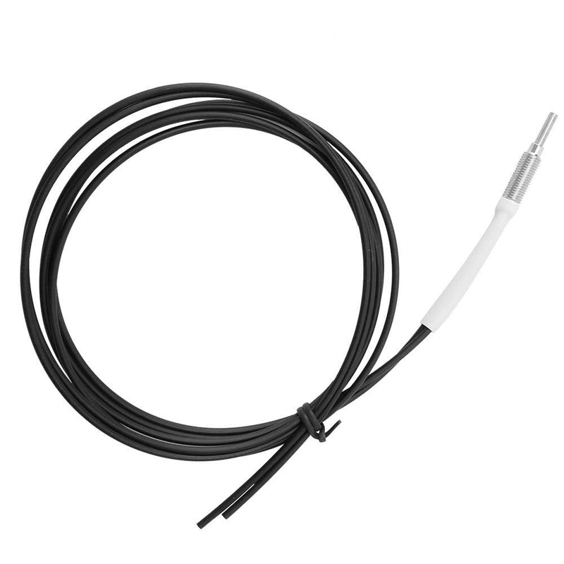 Optical Fiber Sensor, 1m Length Light Sense Diffuse Reflective Digital Fiber Optic M6 Probe Sensor Cable Line with Gasket Nut for Measuring Optical Signal