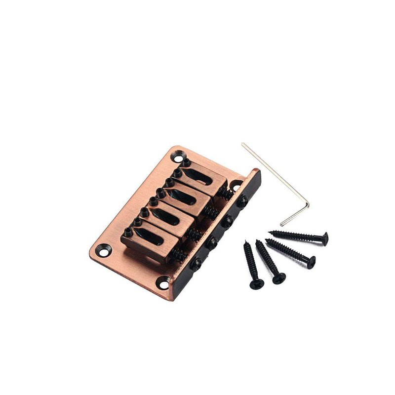 Alnicov 4 String Vintage ukulele bridge for cigar box Guitar Ukulele red cooper Guitar Parts and Accessories