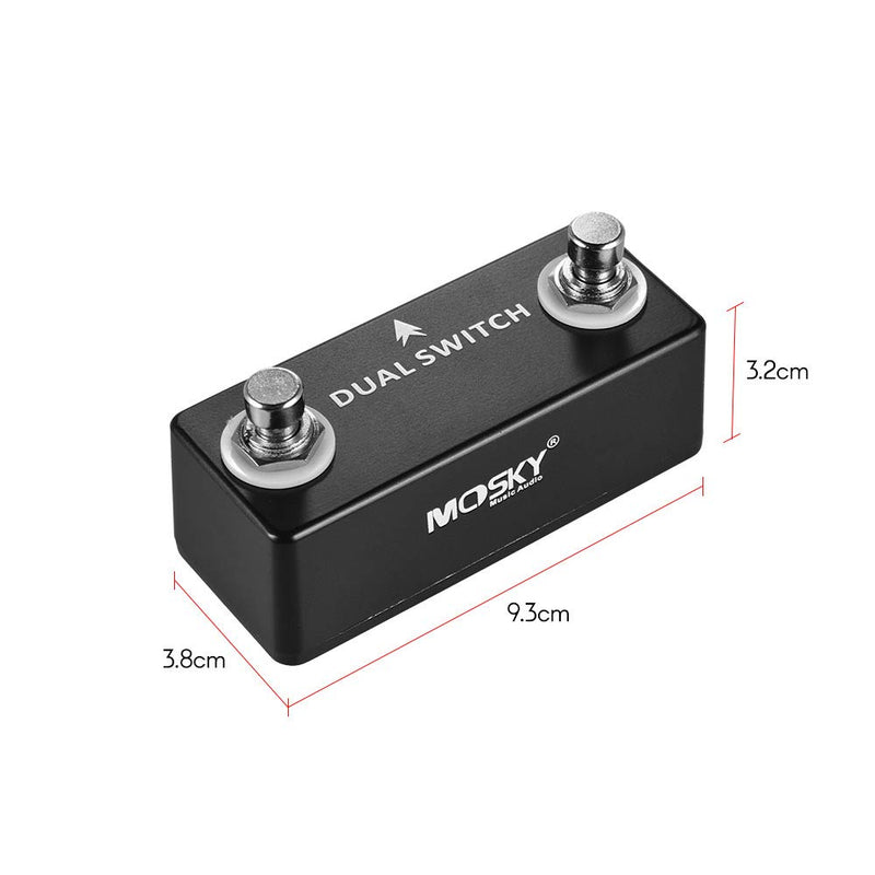 [AUSTRALIA] - Footswitch Pedal,Foot Switch,DUAL SWITCH MOSKY Full Metal Shell 