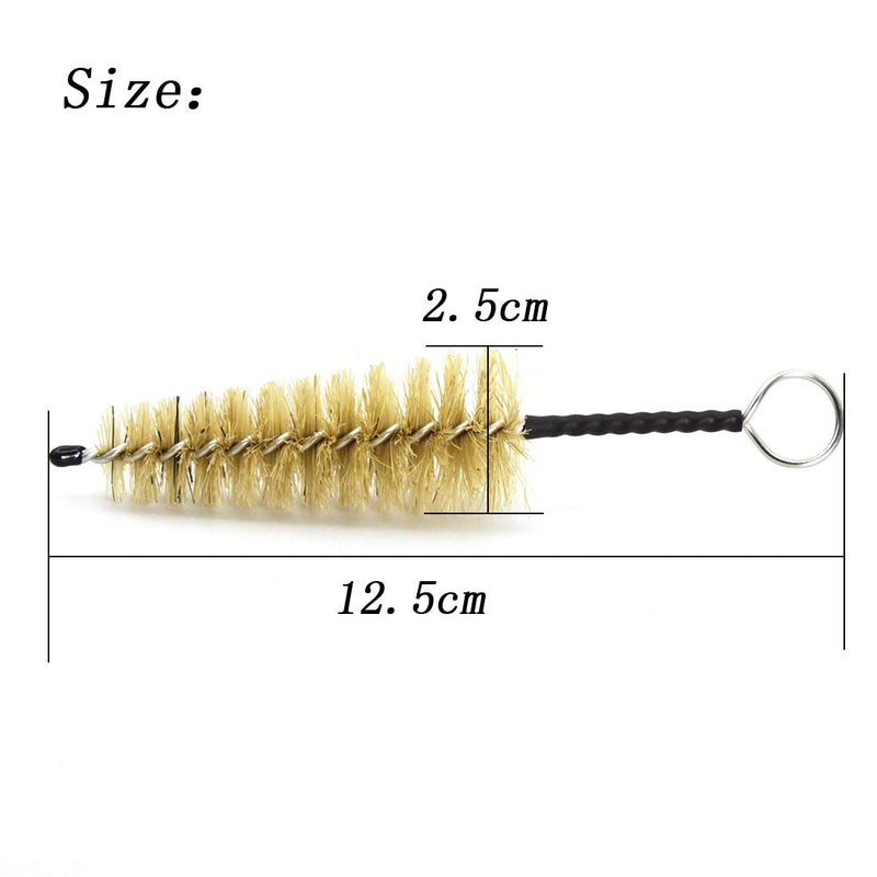 2 Pieces Flute Head Brush Flute Cleaning Brush Tool Wind Instrument Cleaning Brush Natural Mane Instrument Cleaning Brush for Wind Music Accessories