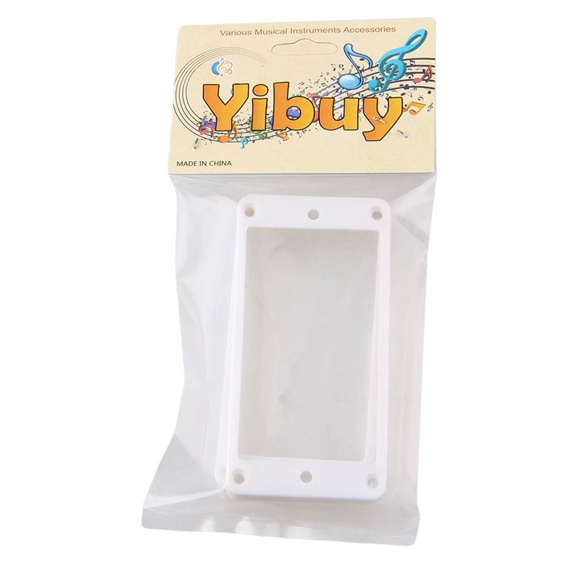 Yibuy White ABS Humbucker Pickup Frame 3/5mm 5/7mm for Electric Guitar Set of 2