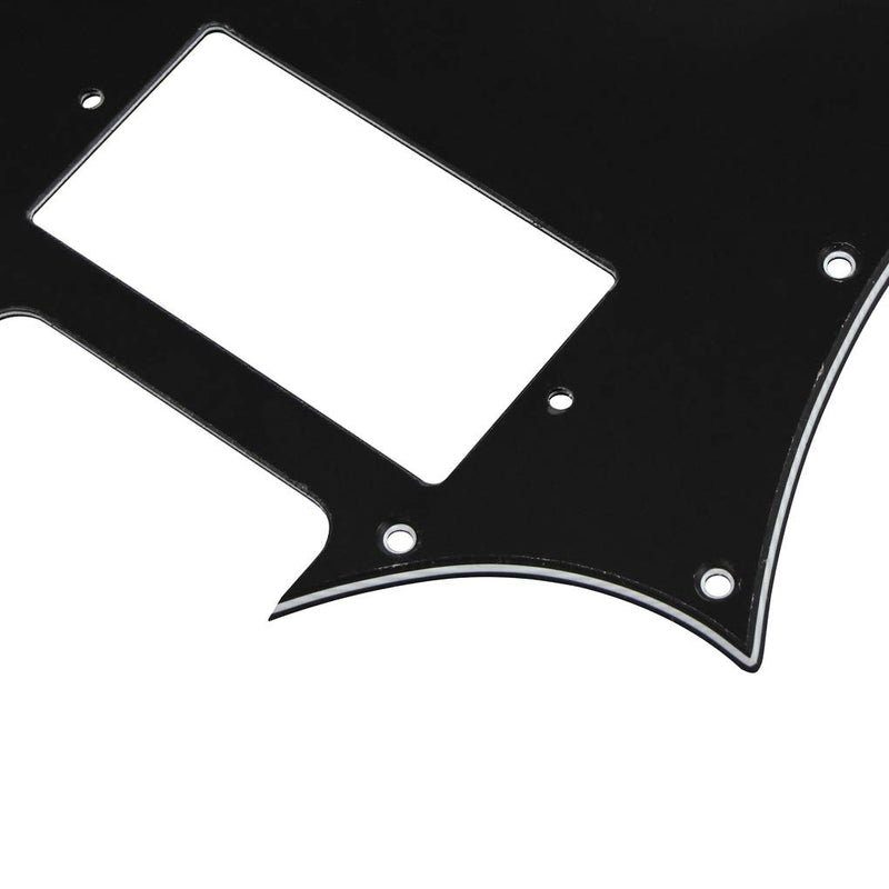 IKN Full Face SG Pickguard Guitar Scratch Plate with Screws Fit SG Guitar Epiphone SG G310 Part, 3Ply Black