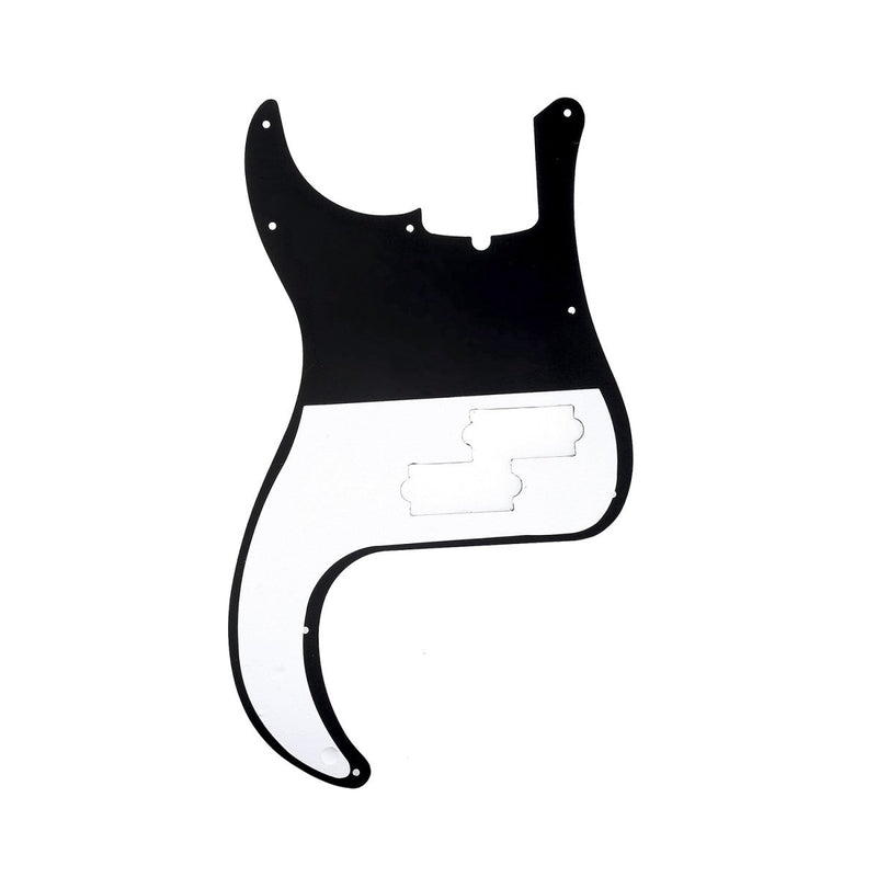 Musiclily Pro 13-Hole Modern Style P Bass Pickguard for 4 String American Precision Bass, 3Ply Black